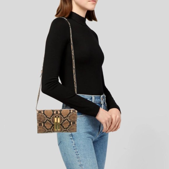 Demellier Handbags - DEMELLIER London Embossed Leather Shoulder Bag, Snake Print
